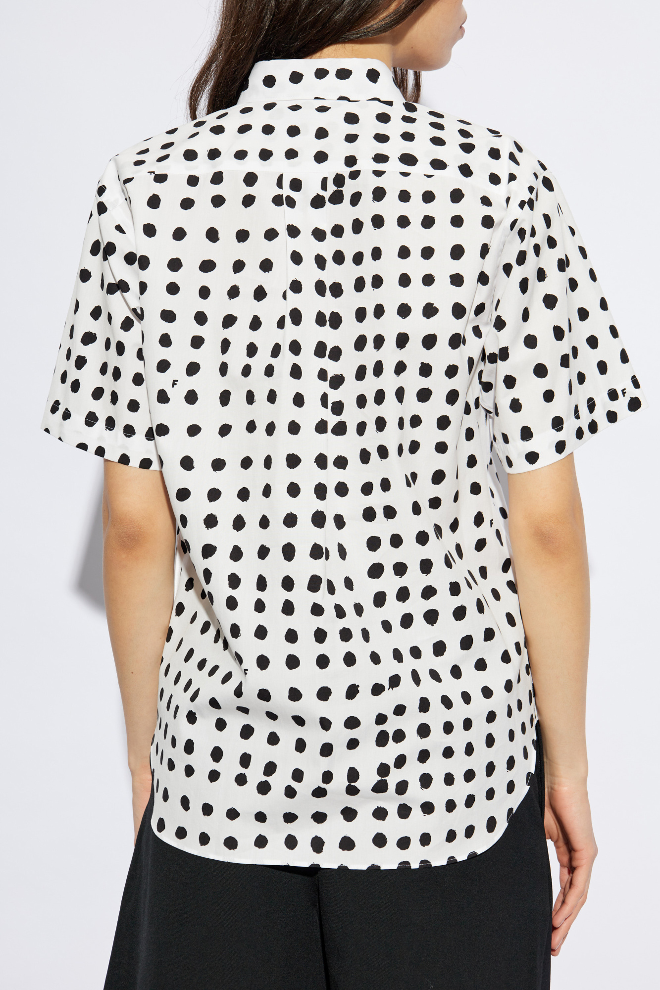最安価格 Comme des Men's | pattern dot with Shirt Black Garçons トップス